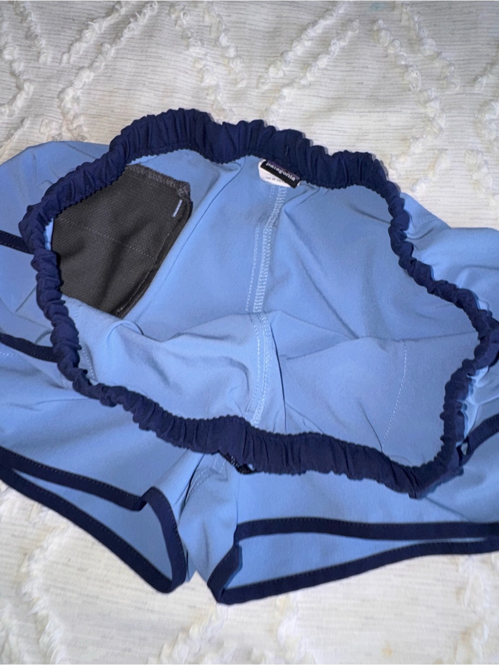 Vintage Y2K Patagonia Women’s Surf / Swim Shorts – Powder Blue & Navy – L - Picture 7 of 12
